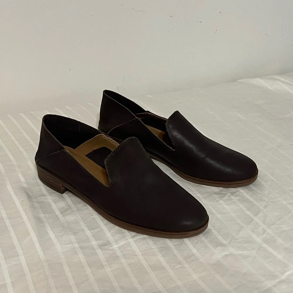 Lucky Brand Dark Brown Slip-On Flats